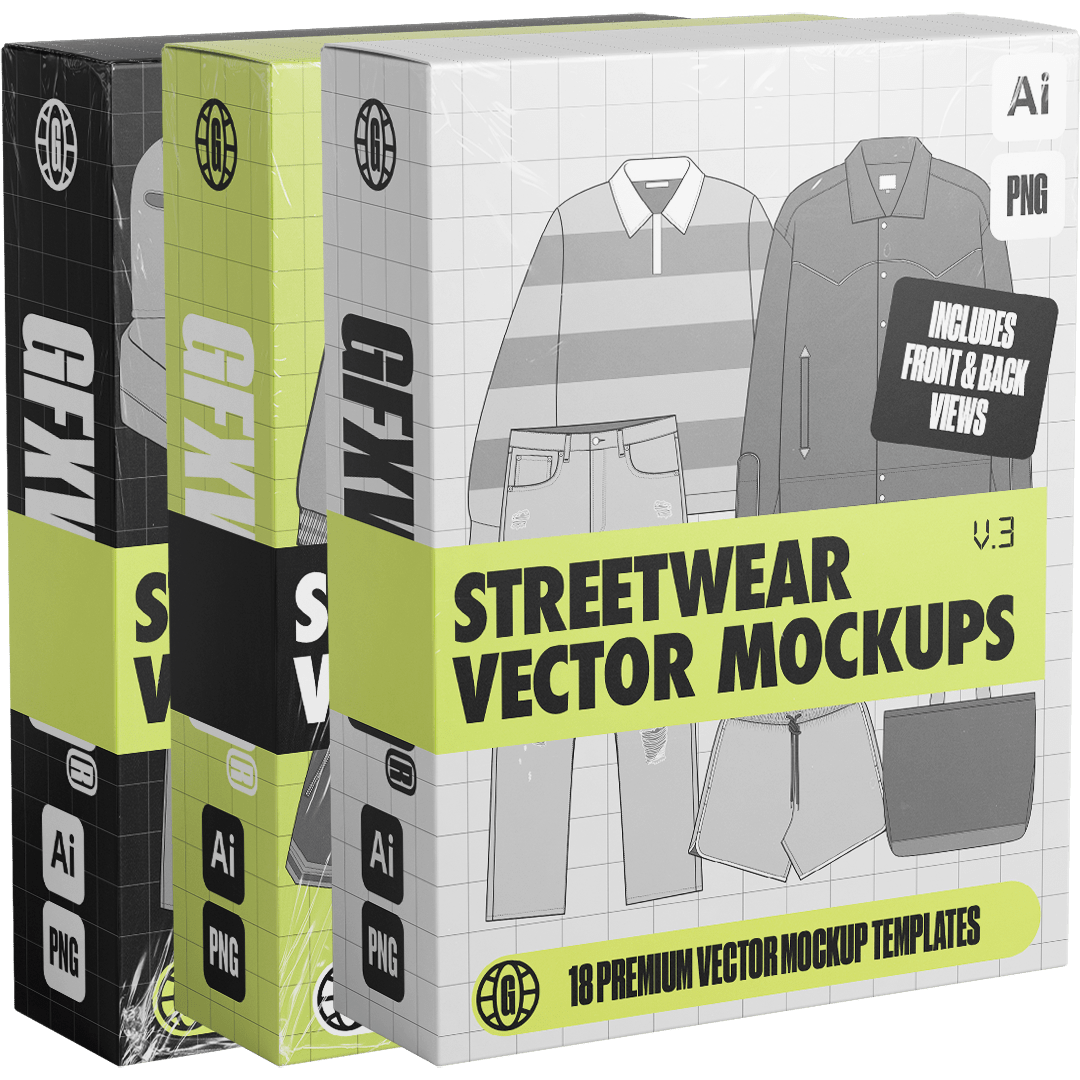 Streetwear Vector Mockups Bundle - GFXWRLD product image