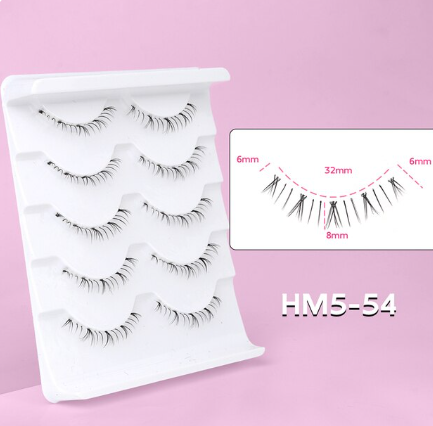 10Pairs Lower Eyelashes Pack Under Eye Lashes Soft Lower Eyelashes 100% Handmade Clear Band Manga Bottom Lashes Makeup Tools