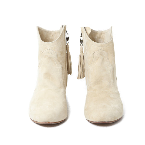 cream ankle boot