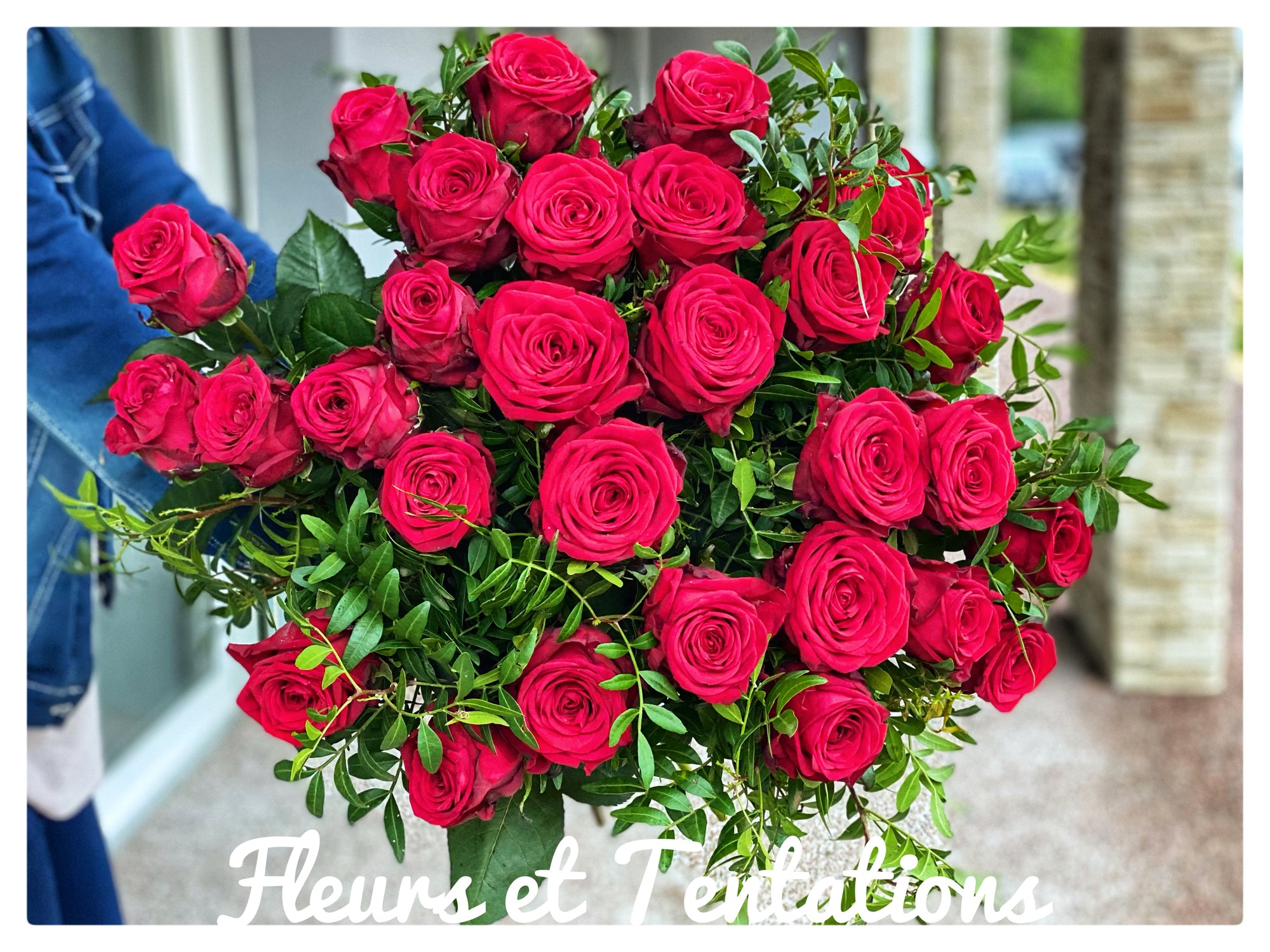Bouquet de Roses rouges - Fleurs & tentations