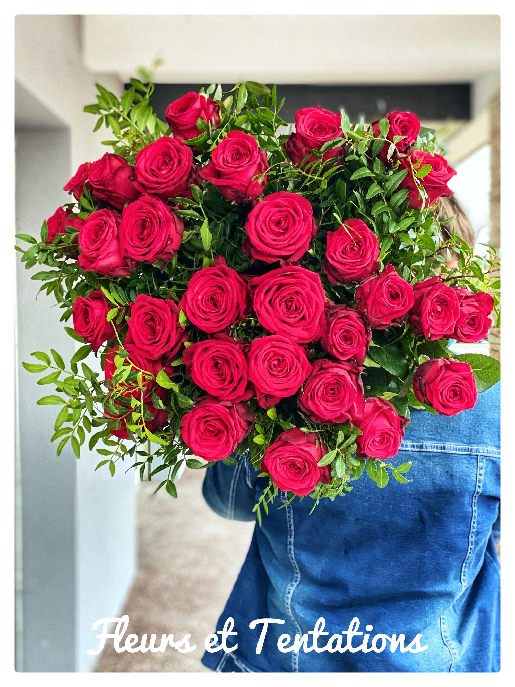 Bouquet de Roses rouges - Fleurs & tentations