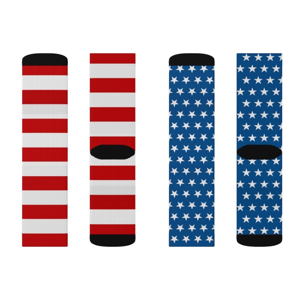 American Flag Adult Crew Socks - anishphilip