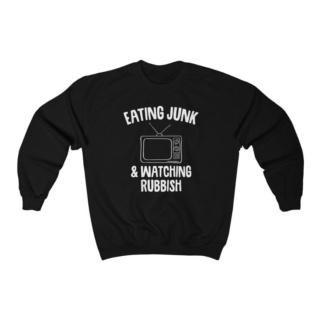 Eating Junk and Watching Rubbish Ugly Sweater - anishphilip
