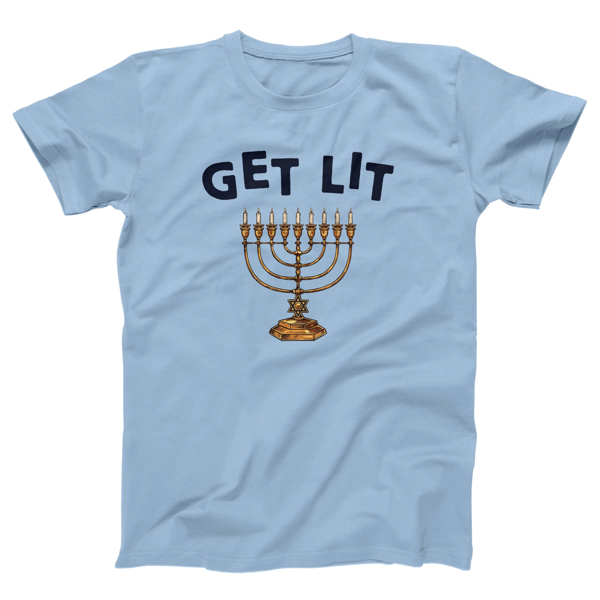 Get Lit for Hanukkah Adult Unisex T-Shirt - anishphilip