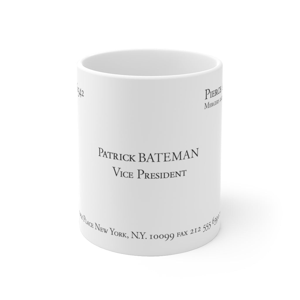Patrick Bateman Business Card Coffee Mug - anishphilip