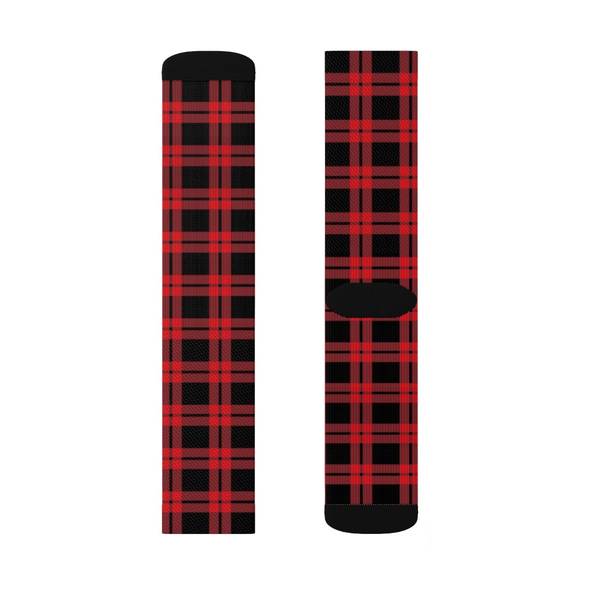 Red & Black Lumberjack Adult Crew Socks - anishphilip