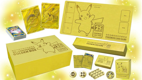Premium Gold Collection Pikachu Box 25th Pokemon anniversary card journeys