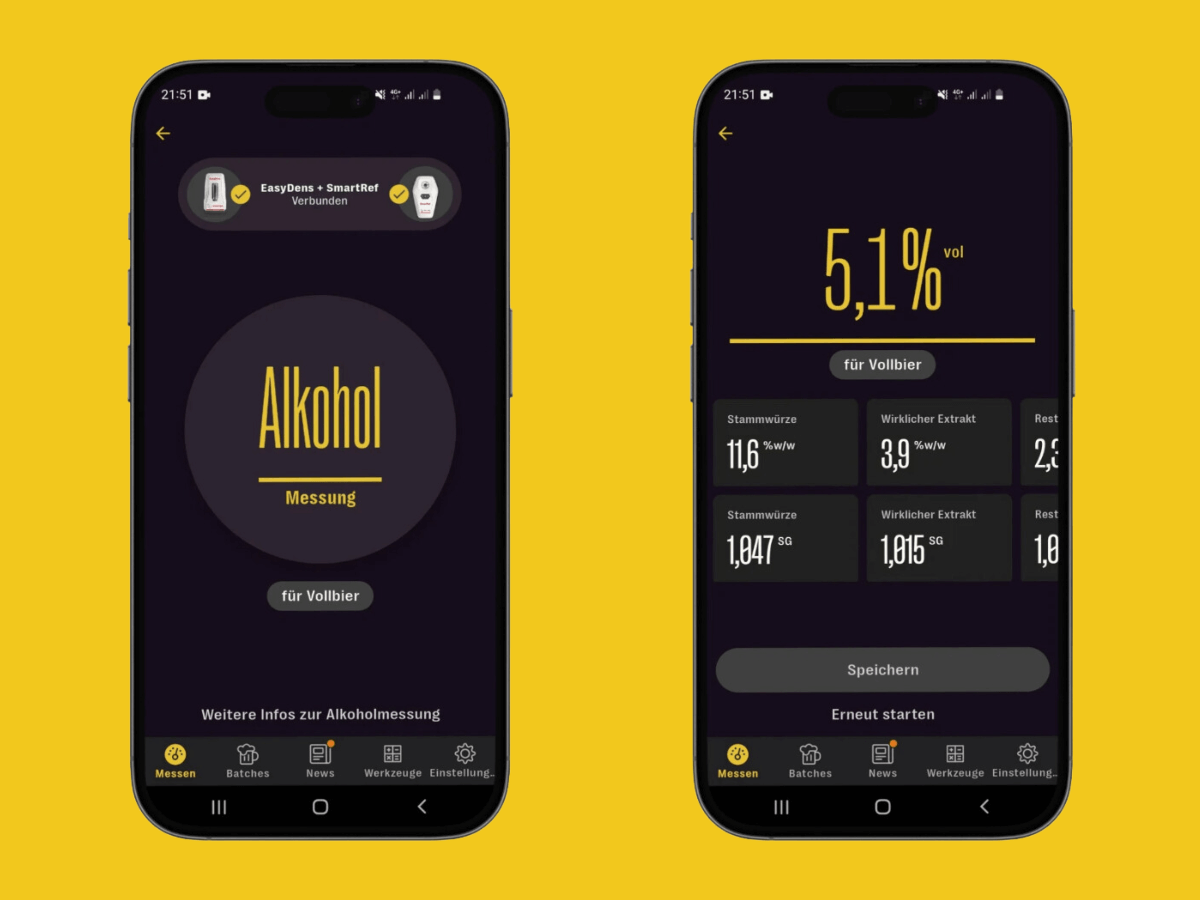 EasyDens und SmartRef Alkoholgehalt messen Malzknecht
