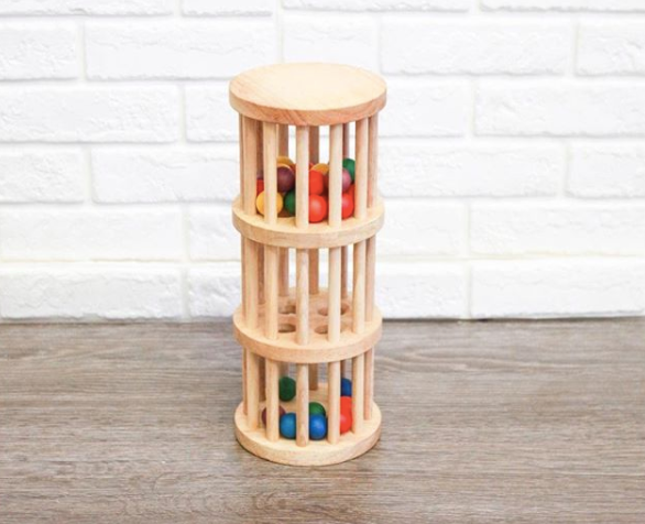 wooden rainmaker toy