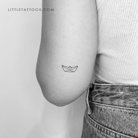 Paper Crane Temporary Tattoo / Small Tattoo / Paper Crane Gift Idea / Bird Temporary  Tattoo 