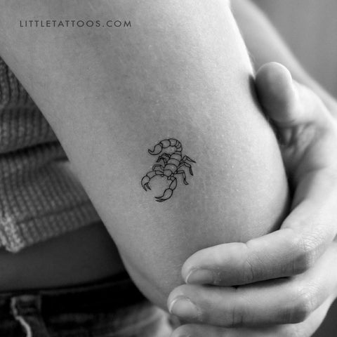 Tattoo uploaded by Nikita Jade Morgan • #scorpion on the #nape #tinytattoo  #blackwork #finelinetattoo • Tattoodo