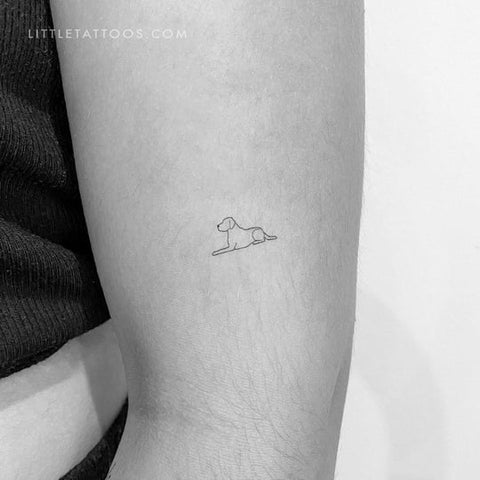 Dog tattoos: little labrador tattoo