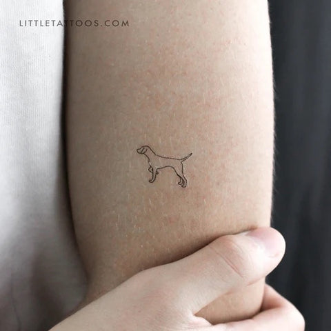 Dog tattoos: pointer dog tattoo