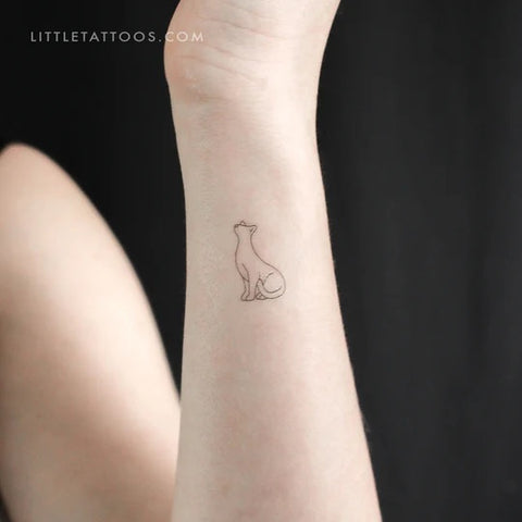 Egyptian symbol tattoos: Bastet cat goddess tattoo