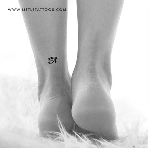 Egyptian symbol tattoos: Eye of Ra tattoo on ankle