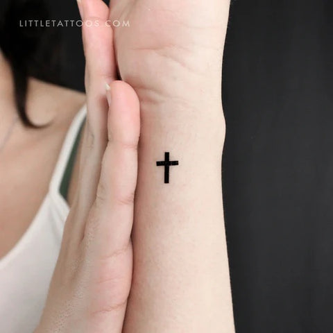 Faith tattoos: Large cross tattoo