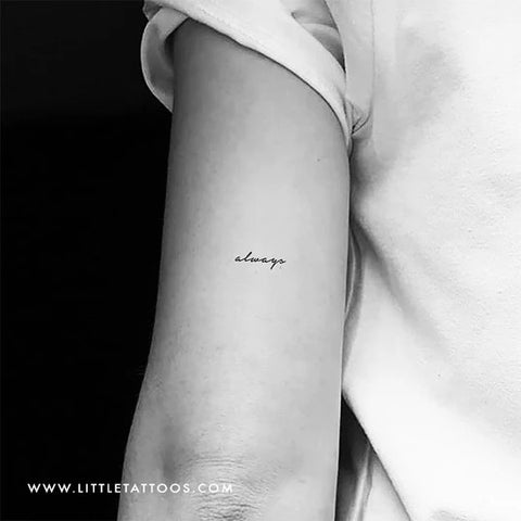 Friendship tattoos: Handwritten Always tattoo