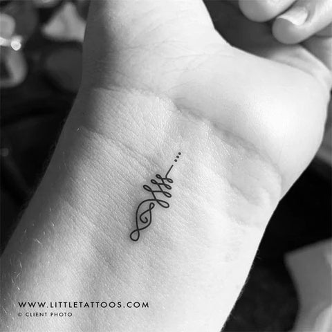 Mindfulness tattoos: unalome symbol tattoo