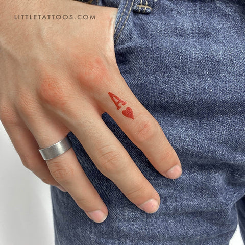 Red Tattoos: Red ace of hearts tattoo