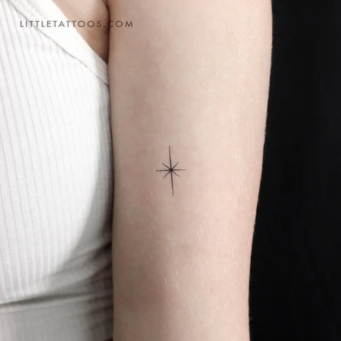 Shooting star tattoos: North star tattoo