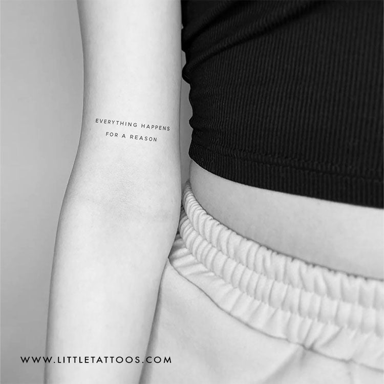 EVERYTHING HAPPENS FOR A REASON Temporary Tattoo - Set of 3 – littletattoos