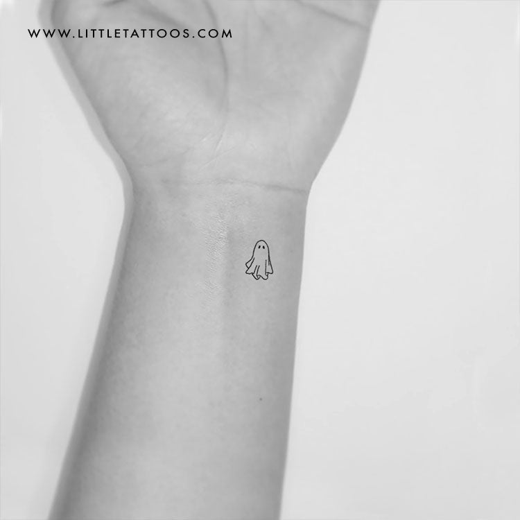 Minimalist Ghost Temporary Tattoo  Set of 3  Little Tattoos