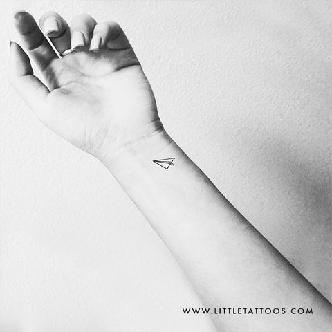 Paper Airplane Temporary Tattoo 