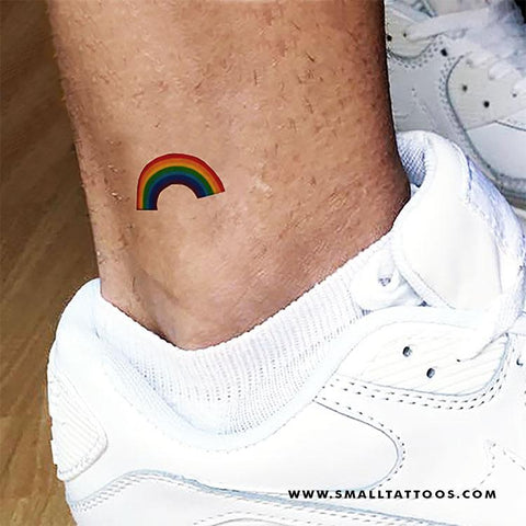 Minimalist Color Rainbow Temporary Tattoo (Set of 3) – Small Tattoos