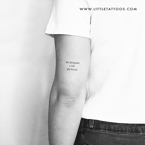 Live The Life You Love Infinity Temporary Tattoo Set Of 3 Littletattoos