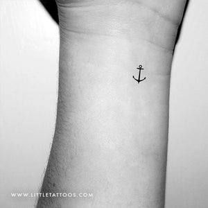 Minimalist Anchor Temporary Tattoo - Set of 3 – littletattoos
