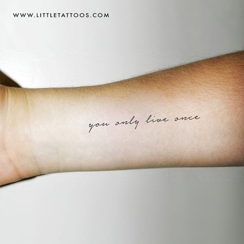 One Day At A Time Temporary Tattoo  Set of 3  Little Tattoos
