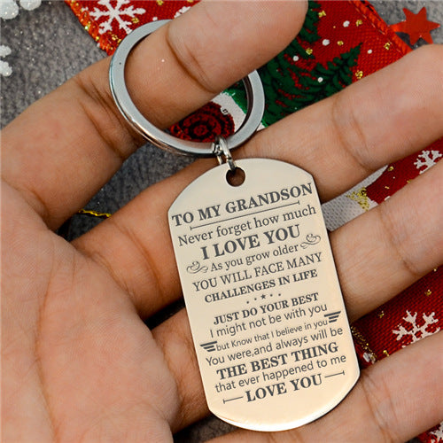 To My Granddaughter - Just Do Your Best - Inspirational Keychain – WAVAO