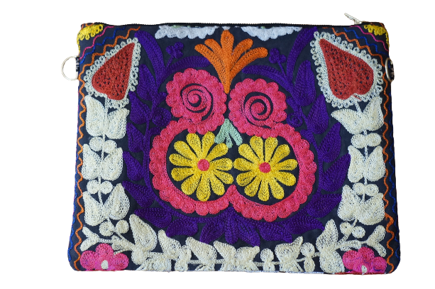 まとめ買い】 ウズベキスタン スザンニ刺繍布 アンティークデザイン118×114cm咲き誇る花 トレリス Suzani, Uzbekistan  Embroidary