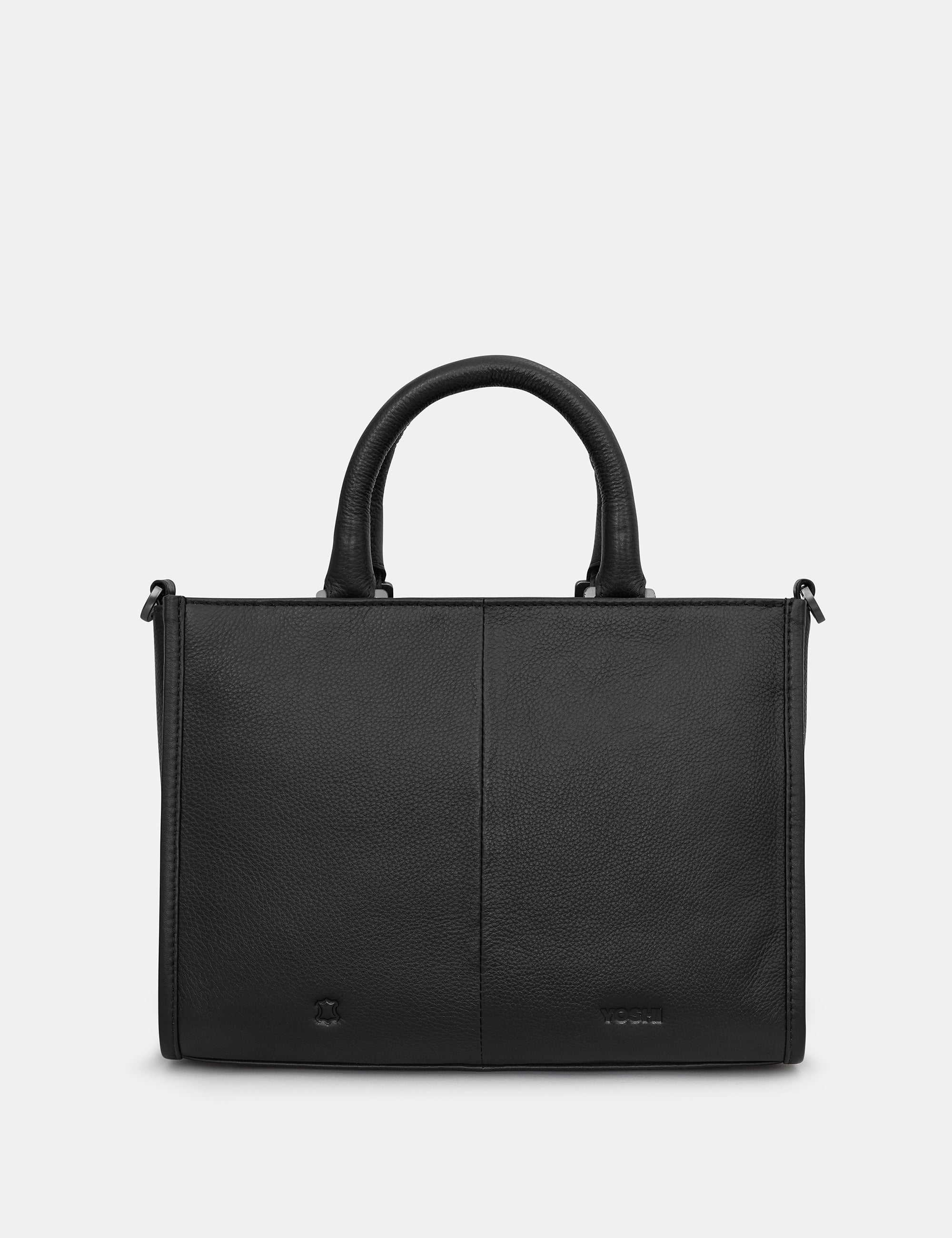 Highland Cow Black Leather Multiway Grab Bag | Handbag by Yoshi ...