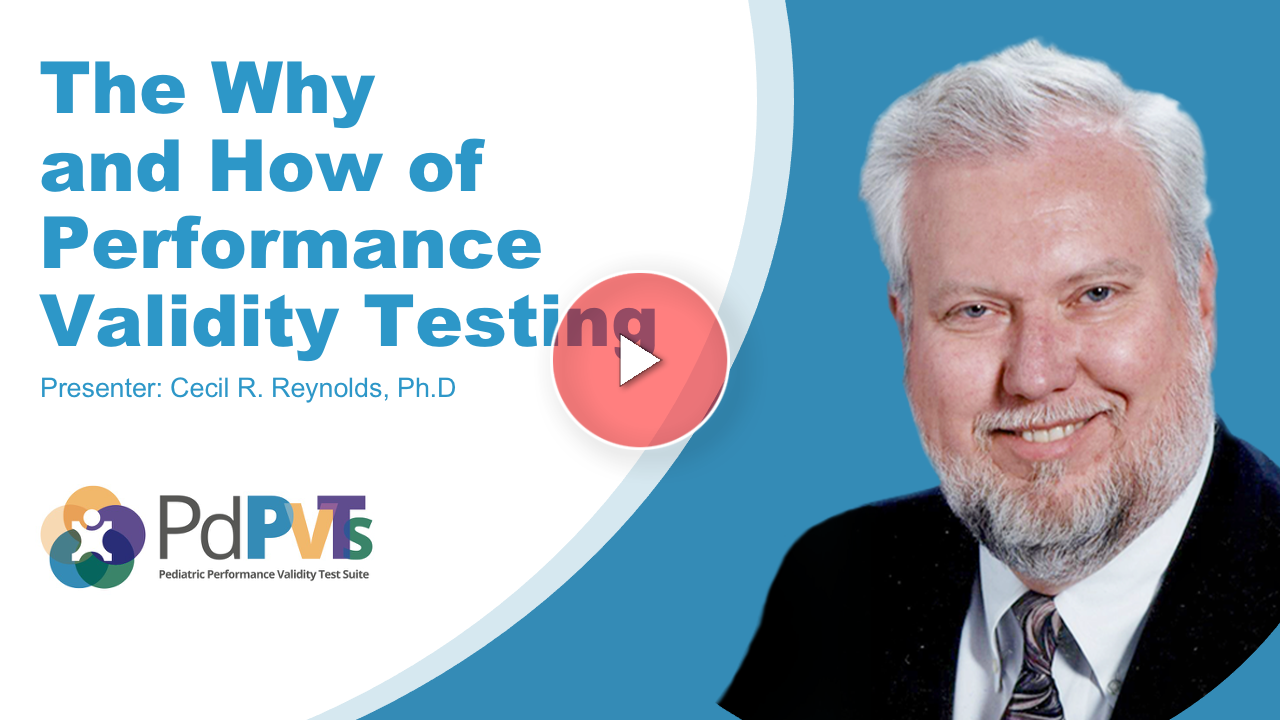The Why and How of Performance Validity Testing PDPVTS Cecil Reynolds