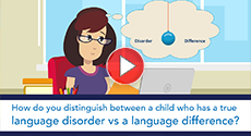 How do you distinguish between a child who has a true language disorder vs a language difference