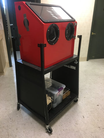 Benchtop Blast Cabinet for preparing powdered dyes