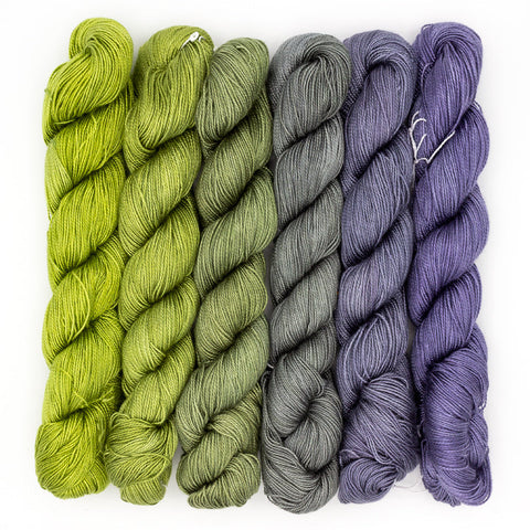 Shiny Dime Gradient Palette - Shiny Dime Fibers Tencel Yarn