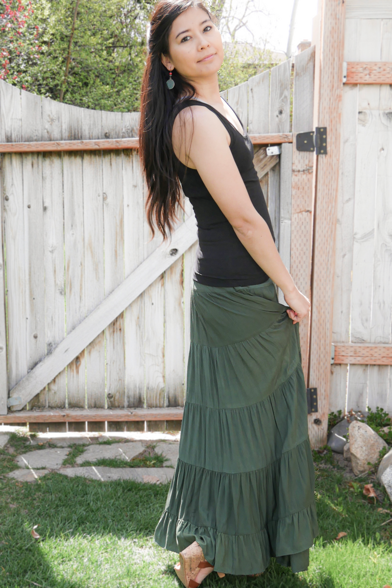 Dove Tiered Skirt - Hippie Skirt – Pure Chakra