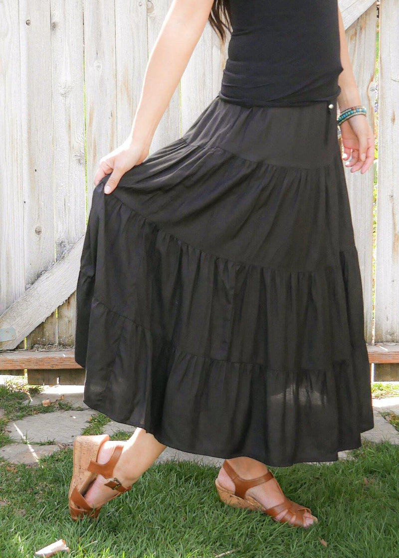 Amani Tiered Skirt - Hippie Skirt – Pure Chakra