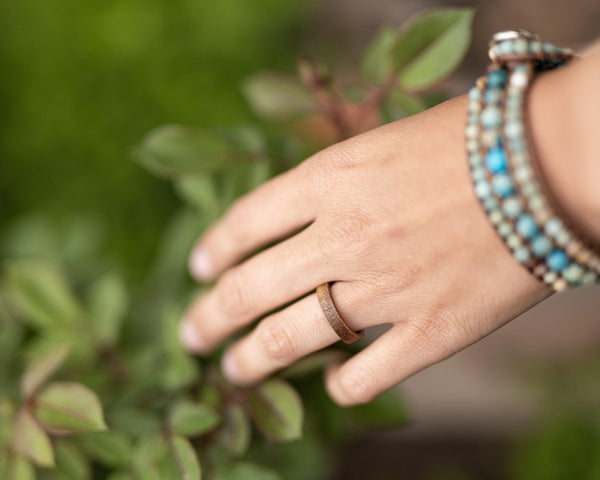 Turquoise Heart Blossom Ring (7.25) – Crow Totem Arts by B. Worsfold