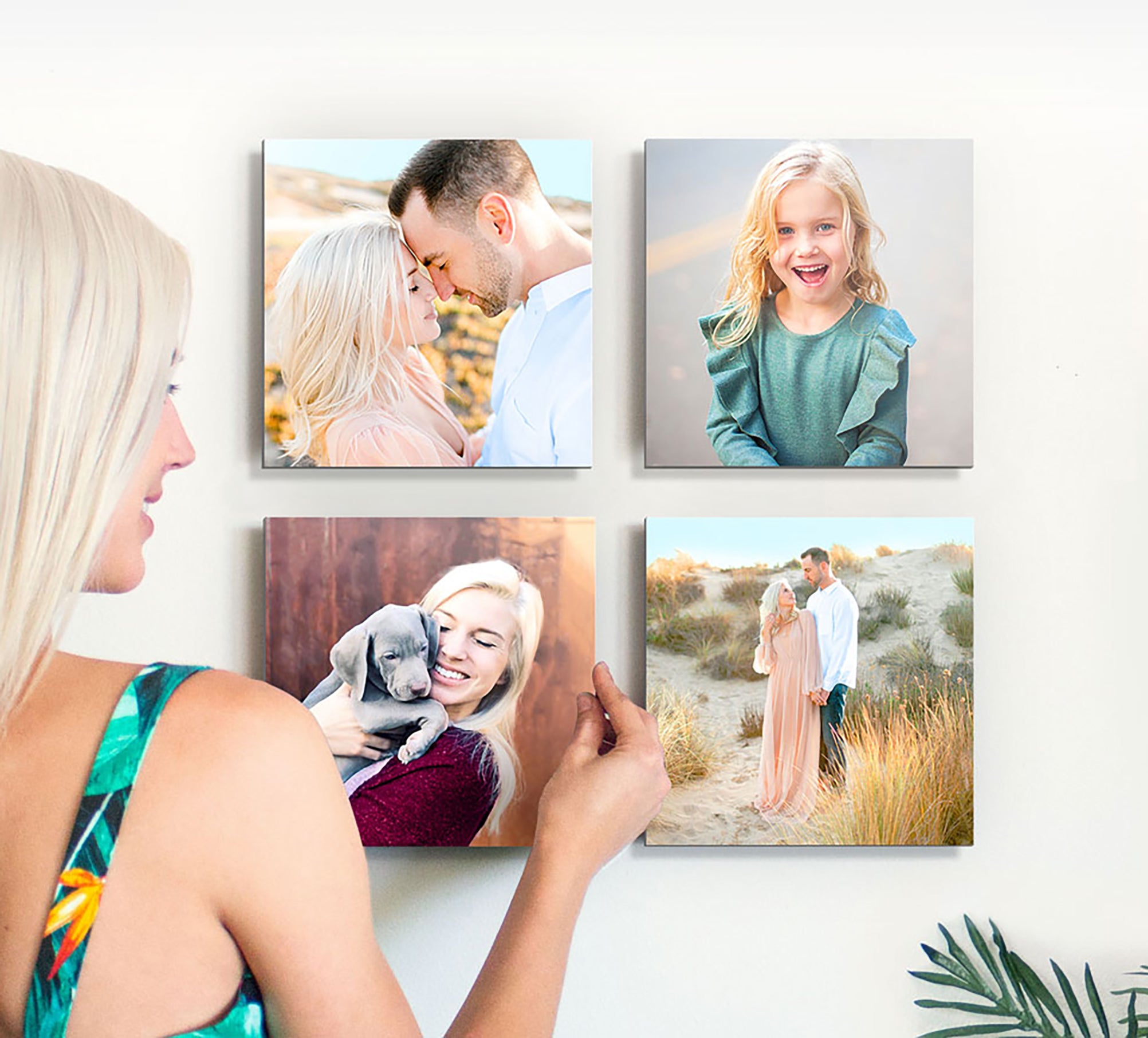 stickable and restickable photo tiles