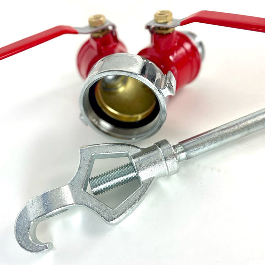 Fire Hydrant/Hose Splitter Valve, Brass-Gated WYE 