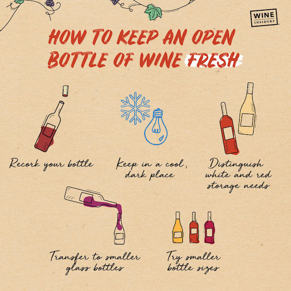 How to keep an open bottle of wine fresh.