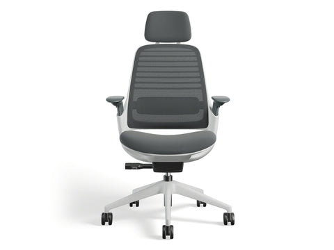 Steelcase Series 1 with Headrest Blue Box Office Furniture Chair