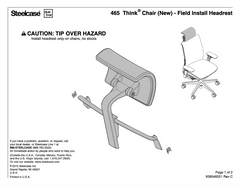 Steelcase 465 Think Headrest Blue Box - Assembly