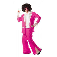 Pink disco costume for men ideal for New Year's Day