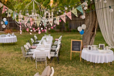 Décoration de jardin pour une fête