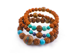 rudraksha seeds, rudraksha bracelets, wrist malas, sacred seeds, fair trade, global groove life, conscious consumer 