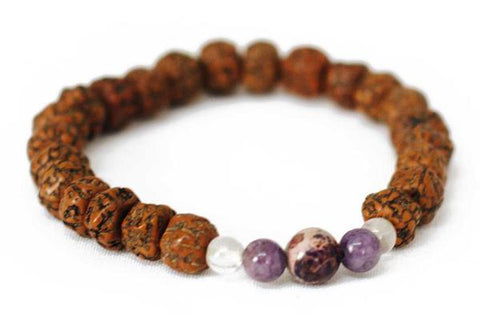 Amethyst rudraksha mala